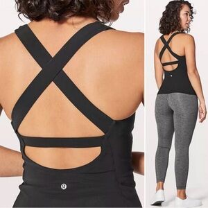 lululemon athletica Black Cross-Back Tank Top